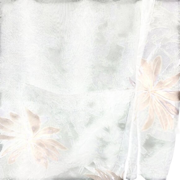 Tropical Green Floral Short Sleeve Button-Up Shirt XL By Summa 70% Silk 30% Nylo - Picture 3 of 6